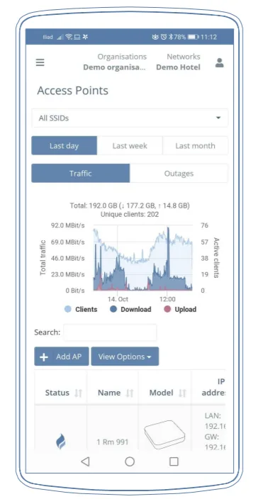 Plasma Cloud管理アプリの画面